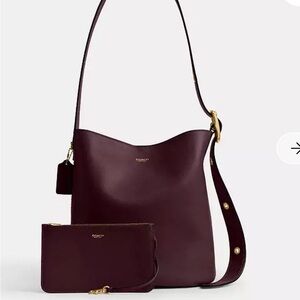 Coach Bleecker Bucket Bag in Black Currant